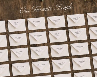 Personalized Wedding Guest Envelopes | Escort Card | Wedding Seating Chart Envelopes | Custom Guest Name Envelopes | Reception Decor