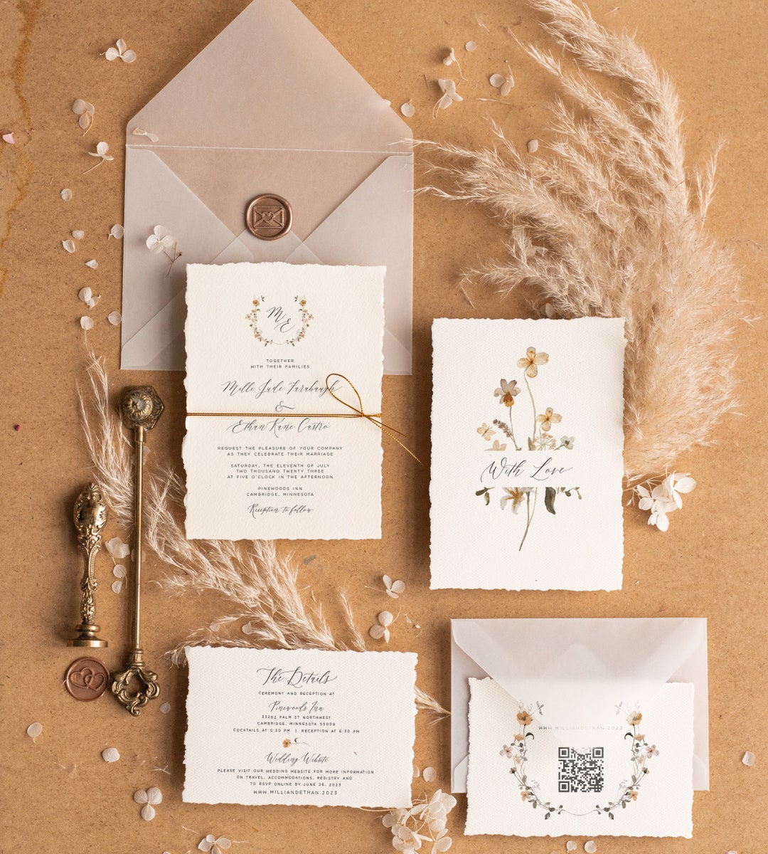 DIY Deckled Edge Paper Wedding Invitations - Cards & Pockets Design Idea  Blog