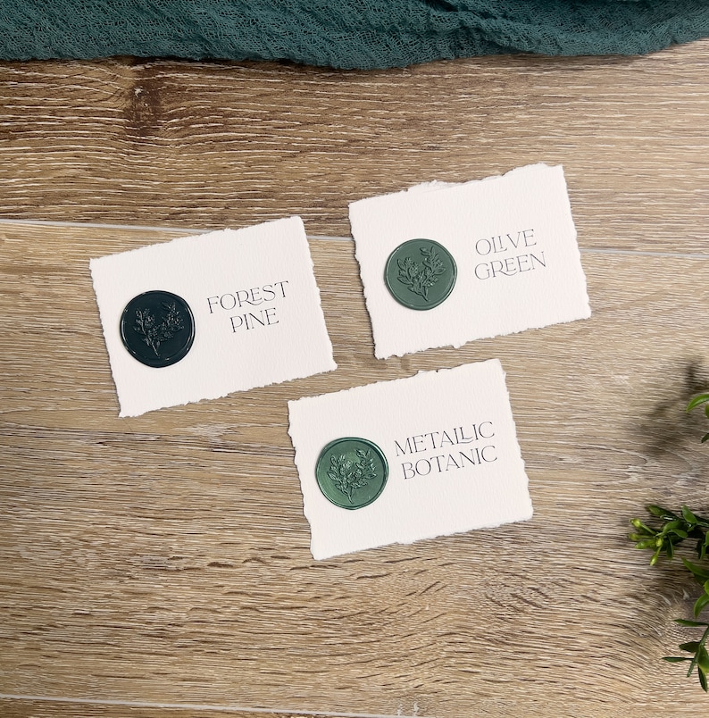 Eucalyptus Botanical Wax Seal Stickers: Premade Self Adhesive Seals image 7
