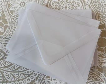A6 Invitation Envelopes, Pack of 10 Envelopes, Envelope Pack, Premium Blank Envelopes for wedding, birthday, party, SALE, Translucent