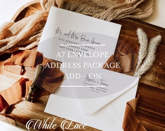 Printed Envelope Address Package - A7 Envelope Address Printing - Printed Addresses - Printed Return Address - Wedding Addresses