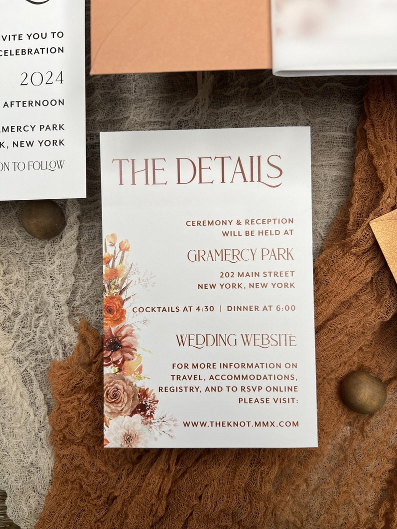 Vellum Jacket Wedding Invitation Suite Gold Foil Wedding Etsy