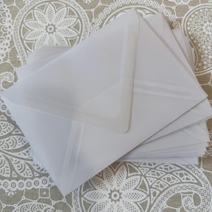 A7 Invitation Envelopes, Pack of 10 Envelopes, Envelope Pack, Premium Blank Envelopes for wedding, birthday, party, SALE, Translucent