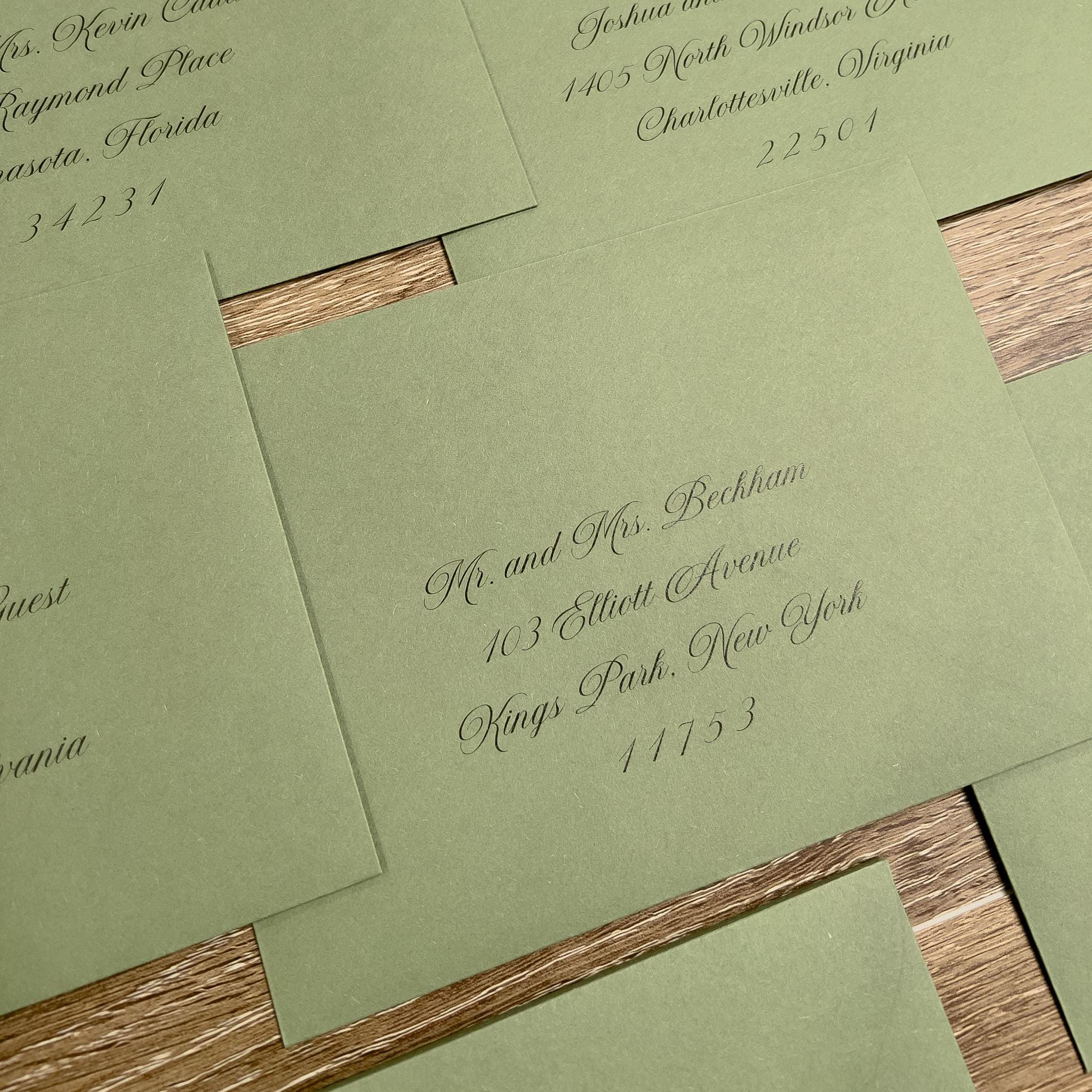 Envelope Address Printing Service: Digital Calligraphy, Colored ...