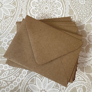 A7 Invitation Envelopes, Pack of 10 Envelopes, Envelope Pack, Premium Blank Envelopes for wedding, birthday, party, SALE, Brown Bag