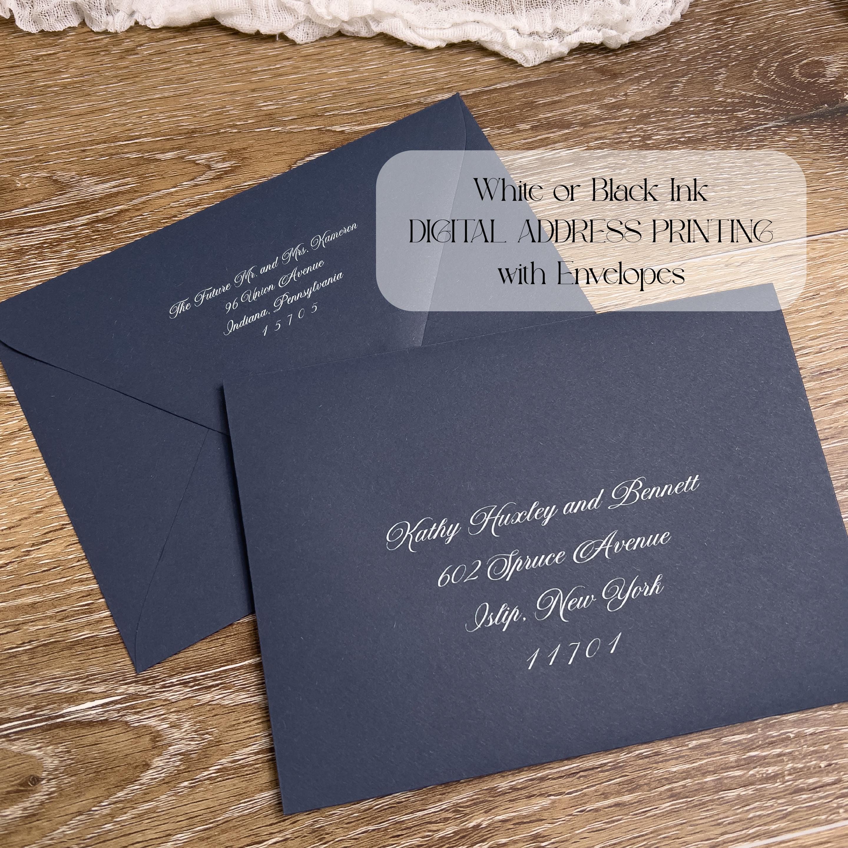 Envelope Address Printing Service: Digital Calligraphy, Colored ...
