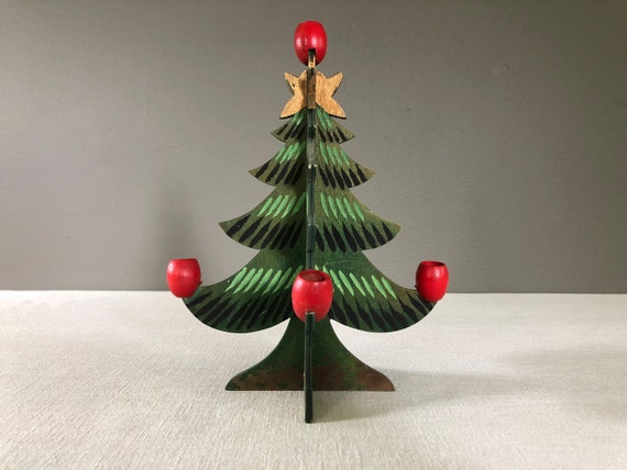 swedish wooden christmas tree candleholder scandinavian etsy swedish wooden christmas tree candle holder