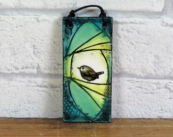 Small Wren Hanging Tile