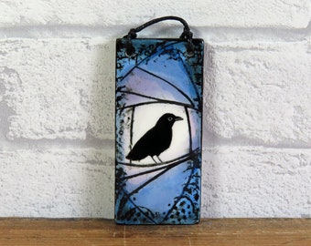 Small Crow Hanging Tile