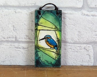 Small Kingfisher Hanging Tile