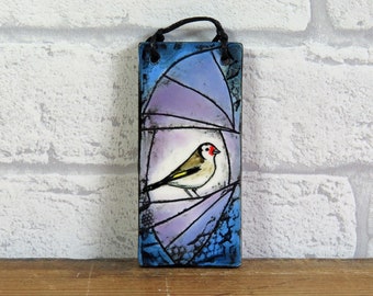 Small Goldfinch Hanging Tile