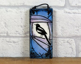 Small Magpie Hanging Tile