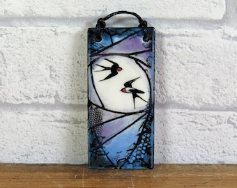 Small Swallows Hanging Tile