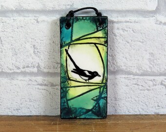 Small Magpie Hanging Tile