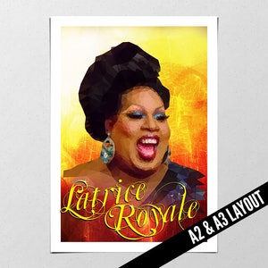 Latrice Royale Poster/Print RPDR, RuPaul's Drag Race, Drag Queen, Drag Race, Chunky Yet Funky, Large and In Charge, RuPaul, CtrlAltGeek image 6