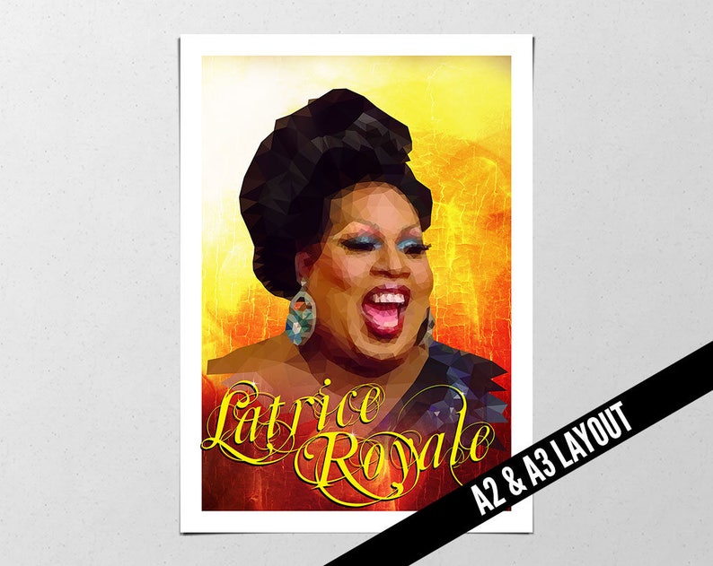 Latrice Royale Poster/Print RPDR, RuPaul's Drag Race, Drag Queen, Drag Race, Chunky Yet Funky, Large and In Charge, RuPaul, CtrlAltGeek image 6