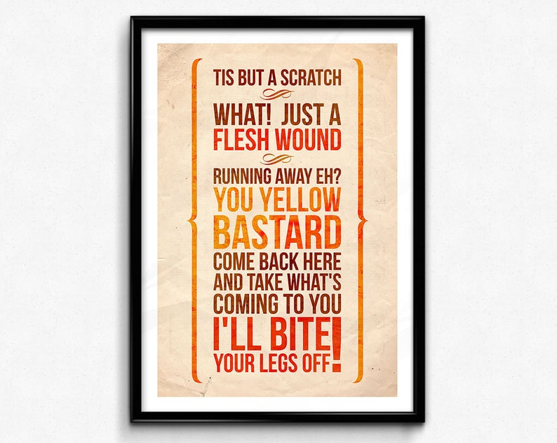 Monty Python Holy Grail Quote Poster/print I'll Bite | Etsy