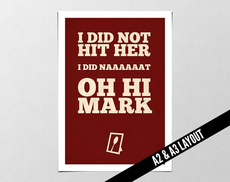 Maglietta Donna Cult The Room 'Oh Hi Mark' - Design Originale My Icon Art, Vari Colori E Taglie - 5