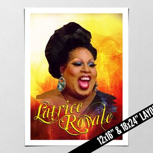 Latrice Royale Poster/Print RPDR, RuPaul's Drag Race, Drag Queen, Drag Race, Chunky Yet Funky, Large and In Charge, RuPaul, CtrlAltGeek image 7