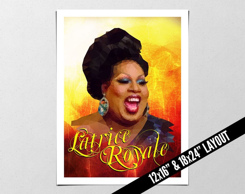 Latrice Royale Poster/Print RPDR, RuPaul's Drag Race, Drag Queen, Drag Race, Chunky Yet Funky, Large and In Charge, RuPaul, CtrlAltGeek image 7