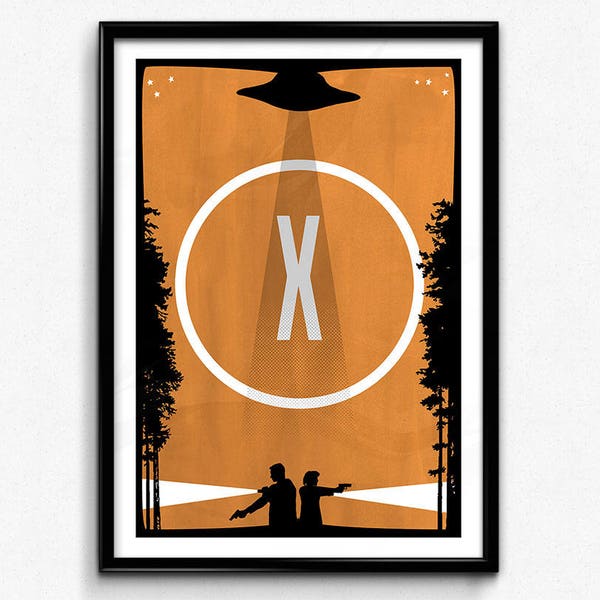 X-Files Poster - I Want To Believe, Mulder and Scully Art Print