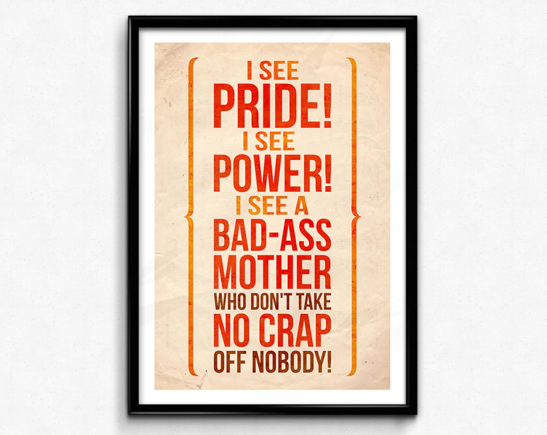 NEVER　F××KIN’　MIND　THE　RULES Cool Runnings Quote Poster/print - I See Pride, I See Power