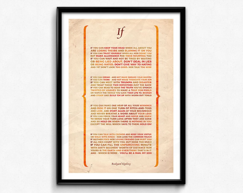Italiano Poesia Se Di Kipling Da Stampare