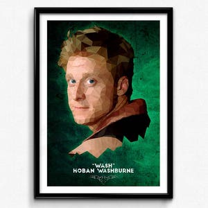 Póster/impresión de Firefly - Póster/impresión de Wash - Serenity, Hoban Washburne, Low Poly, Browncoats, Alan Tudyk, Stay Shiny, Geek Decor, CtrlAltGeek
