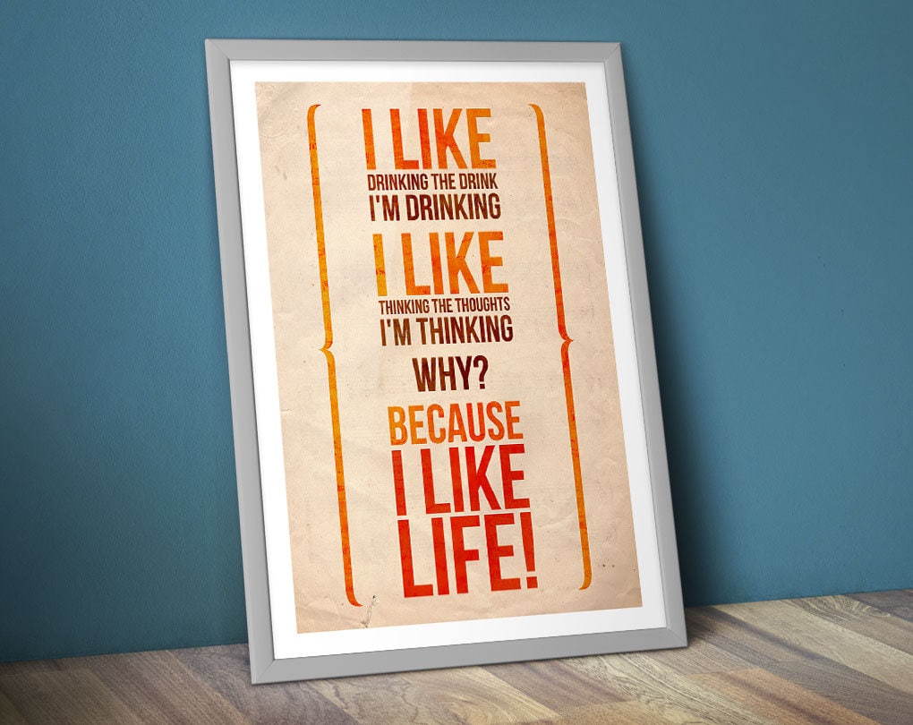 Scrooge Quote Poster/print 1970 I Like Life Poster/print | Etsy UK