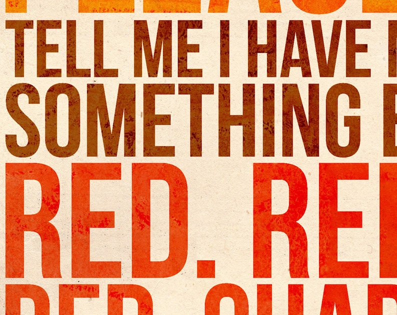 Kinky Boots Quote Poster/print Red Charlie Boy RED Etsy