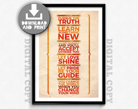Kinky Boots PosterPrint DL 6 Steps Kinky Boots Quote PosterPrint 6 Steps