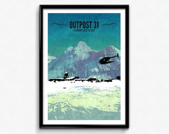 The Thing Travel Poster/Print - Outpost 31 Poster/Print - The Thing John Carpenter, Kurt Russell, Horror Print, Scifi Print, CtrlAltGeek