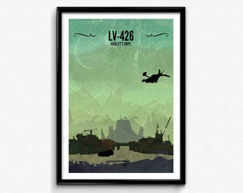 Alien Travel Poster/Print - LV-426 Poster/Print - Hadley's Hope, Ripley, Xenomorph, HR Giger, James Cameron, CtrlAltGeek
