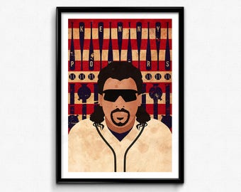 Eastbound & Down Poster/Print - Kenny Powers Poster/Print - Danny McBride, Danny MacBride, Minimalist,  Baseball, CtrlAltGeek