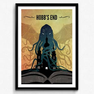 HP Lovecraft Travel Poster/Print - In The Mouth of Madness Poster/Print - Hobb's End - Cthulu, CtrlAltGeek, A2, A3, 12x16", 18x24" Unframed