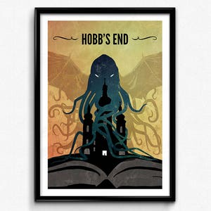 HP Lovecraft Travel Poster/Print - In The Mouth of Madness Poster/Print - Hobb&#39;s End - Cthulu, CtrlAltGeek, A2, A3, 12x16&quot;, 18x24&quot; Unframed