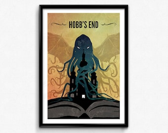 HP Lovecraft Reseaffisch/Tryck - I munnen av galenskap Poster/Tryck - Hobb's End - Cthulu, CtrlAltGeek, A2, A3, 30x40 cm, 43x60 cm oramad