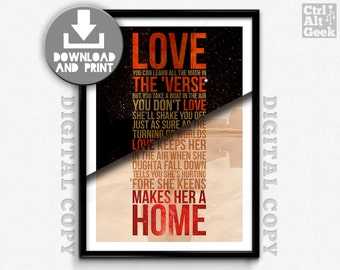 Firefly Serenity Quote Poster – "Love...Verse" (Digital Download)