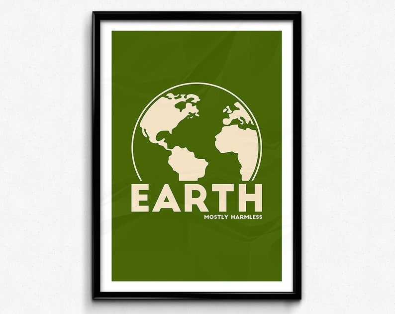 Hitchhiker's Guide to the Galaxy Quote Poster/print Etsy