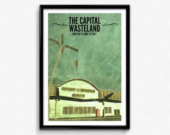 Fallout 3 Travel Poster/Print - Capital Wasteland Poster/Print - Video Game Art, Gamer Print, Fallout Art, Game Decor, CtrlAtlGeek