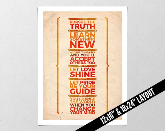 Kinky Boots PosterPrint DL 6 Steps Kinky Boots Quote PosterPrint 6 Steps