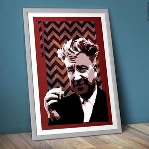 David Lynch Poster/Print [DL] - Twin Peaks, Eraserhead, Mulholland Drive, Lynch Portrait, CtrlAltGeek A3 & 12x16&quot;, Download Copy