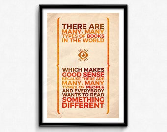 Lemony Snicket Quote Print - A Series of Unfortunate Events Poster