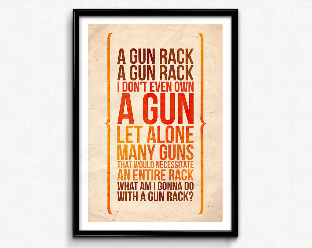 Wayne's World Quote Poster/print A Gun Rack Etsy UK