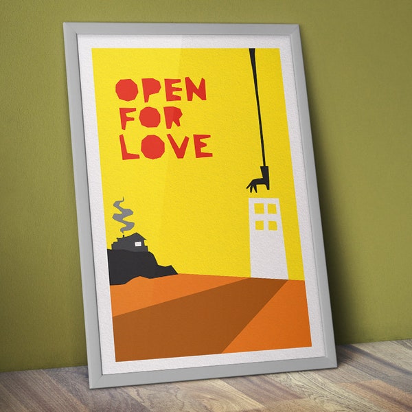 Open For Love // ART PRINT by 'Mook Loves You' // Love Pic, Tiny House, Open Doors, Love Print, Art Brut, Weirdo Art, mooklovesyou.com