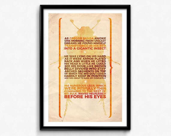 Franz Kafka Zitat Posterdruck Metamorphose Posterdruck Etsy