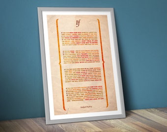 Rudyard Kipling Poem Print - "If" Motivational Wall Art (Digital Download)