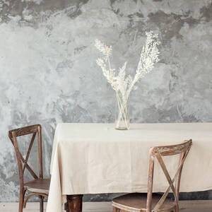 Natural Linen Tablecloth, Rectangular Table Linens for Wedding, Christmas and dining tables in many colors, Washed Linen Tablecloth