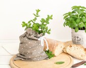Linen Bag set of 2- Natural Linen Products Bag - Storage Bag - Gift bag