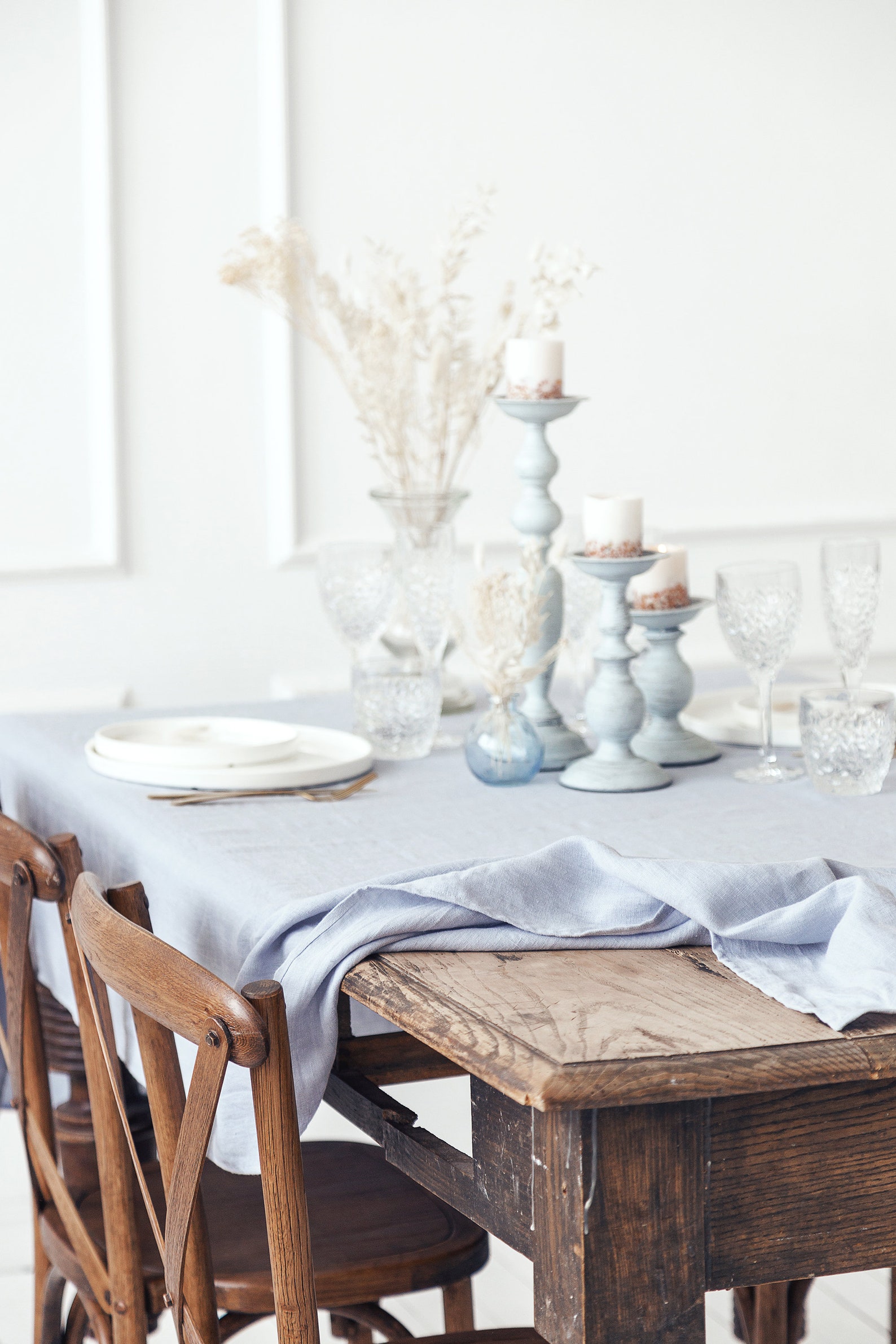 Light Blue Linen Tablecloth is a Perfect Choice for a Etsy
